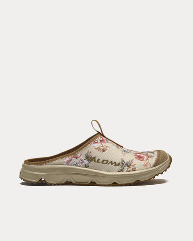 Salomon x BEAMS RX Slide 3.0 'Flowers' Safari / Kangaroo / Toasted Coconut Slip On Sneakers