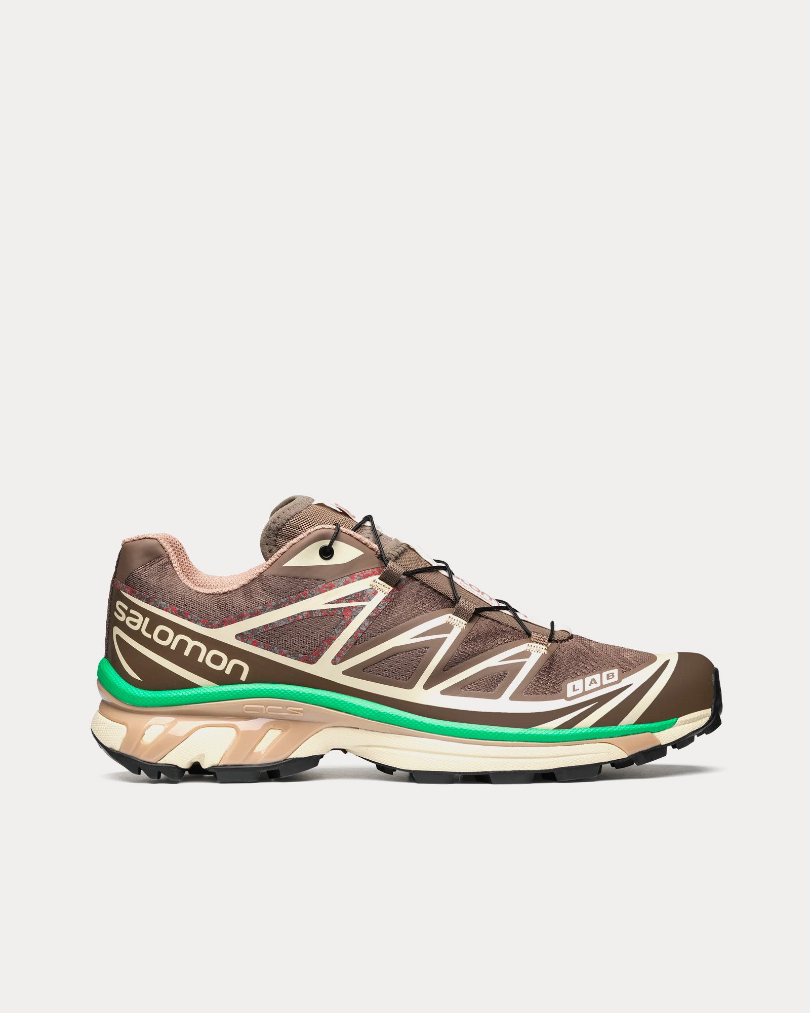 Salomon XT-6 Mindful Falcon / Almond Milk / Bright Green Low Top 