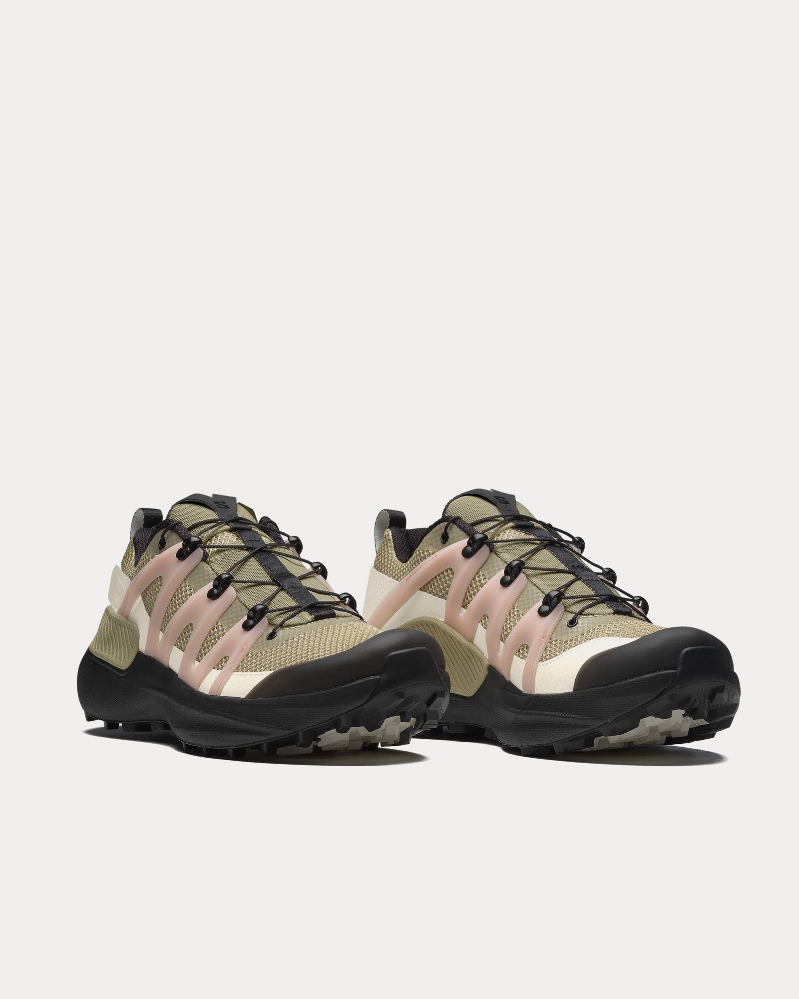 Salomon Genesis Advanced Pale Olive Green / Black / Impatiens Pink Low Top Sneakers - 3