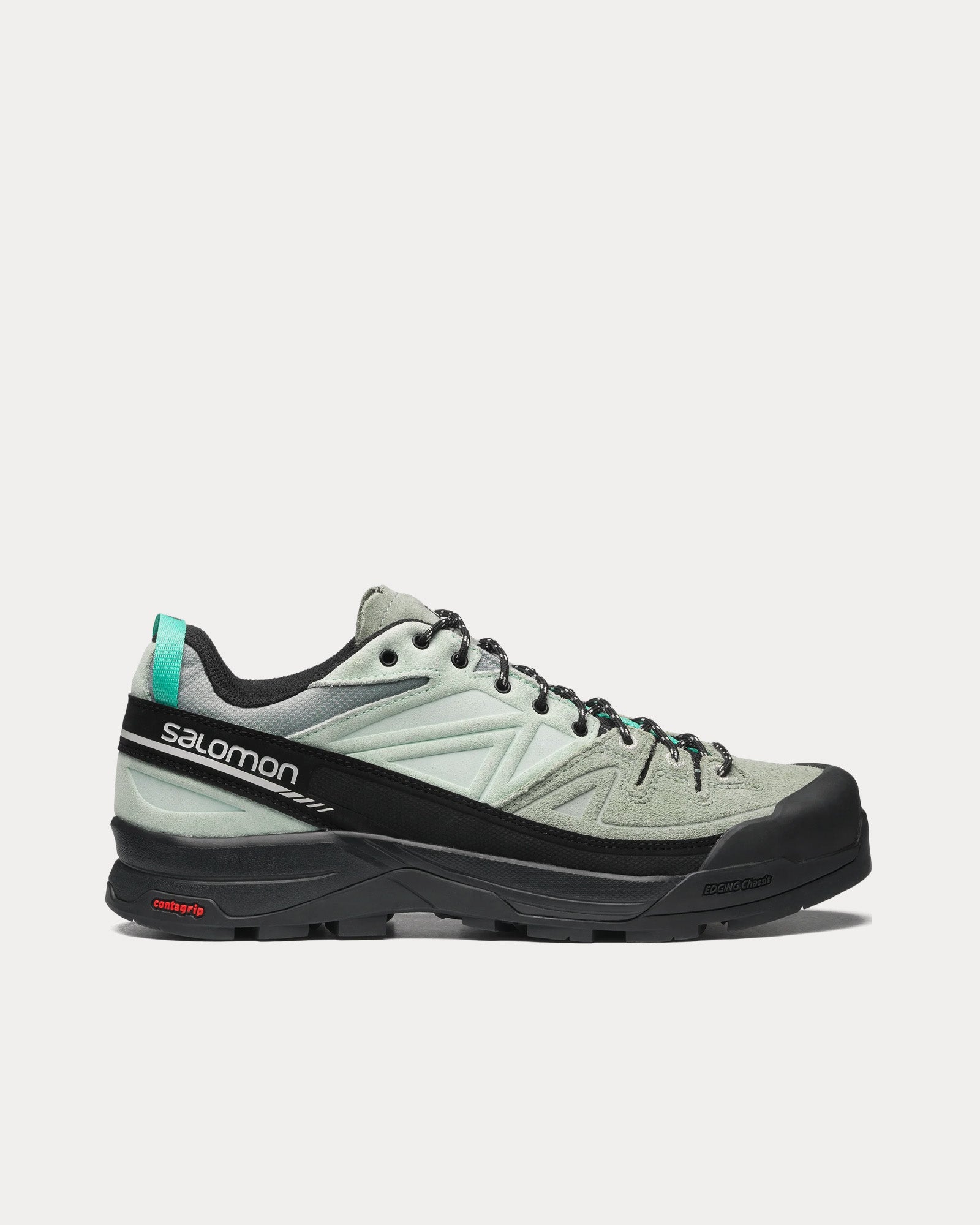 Salomon X-Alp Leather Black / Green Milieu / Bay Low Top Sneakers - 1