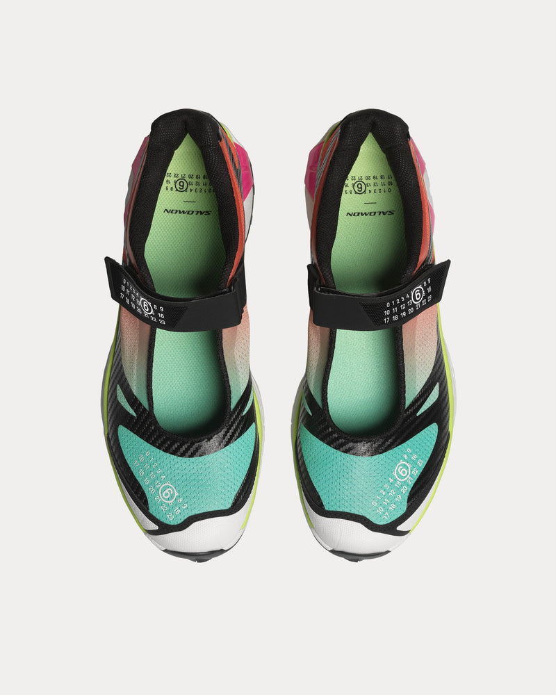 Salomon x MM6 Maison Margiela XT-Mary J Ginger / Electric Green / Knockout Pink Slip On Sneakers - 2