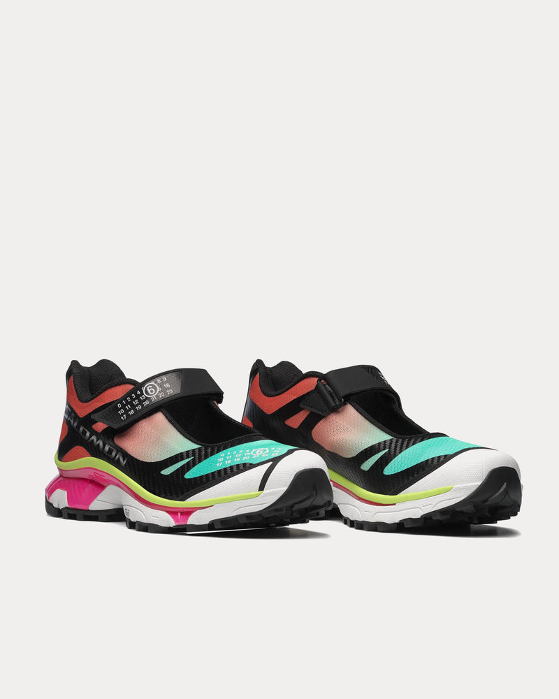 Salomon x MM6 Maison Margiela XT-Mary J Ginger / Electric Green / Knockout Pink Slip On Sneakers - 3