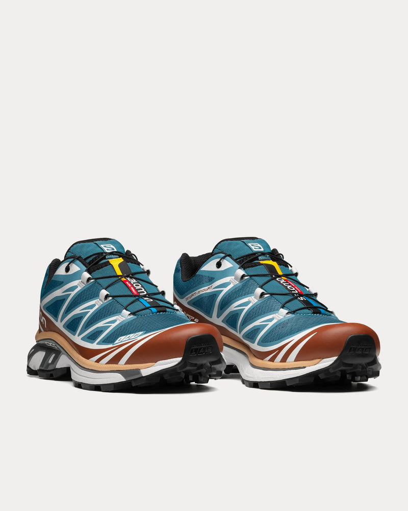 Salomon XT-6 Aegean Blue / Tortoise Shell / Hazelnut Low Top Sneakers - 3