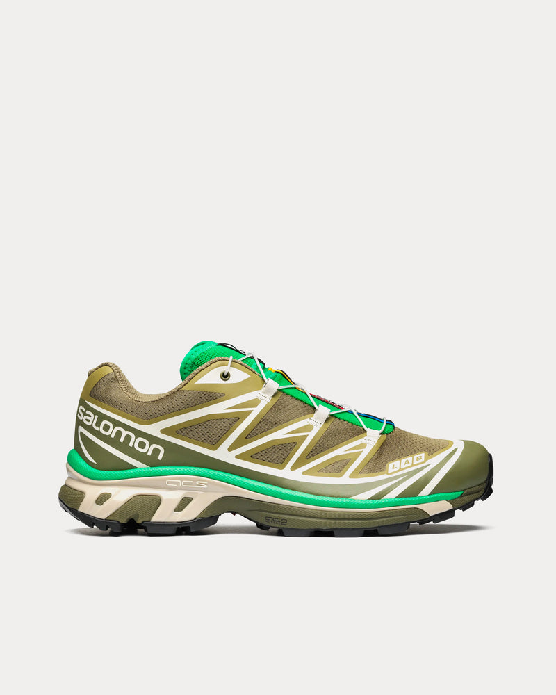 Salomon XT-6 Dried Herb / Deep Lichen Green / Bright Green Low Top Sneakers - 1