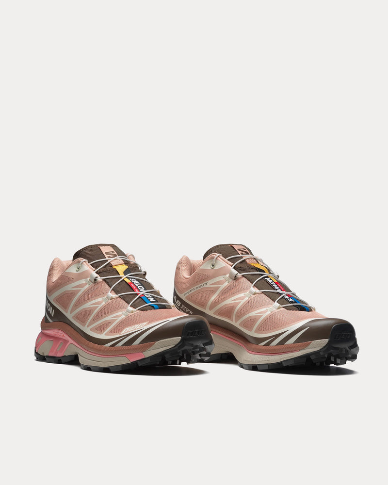 Salomon XT-6 Mahogany Rose / Earth Brown / Flamingo Pink Low Top Sneakers - 3