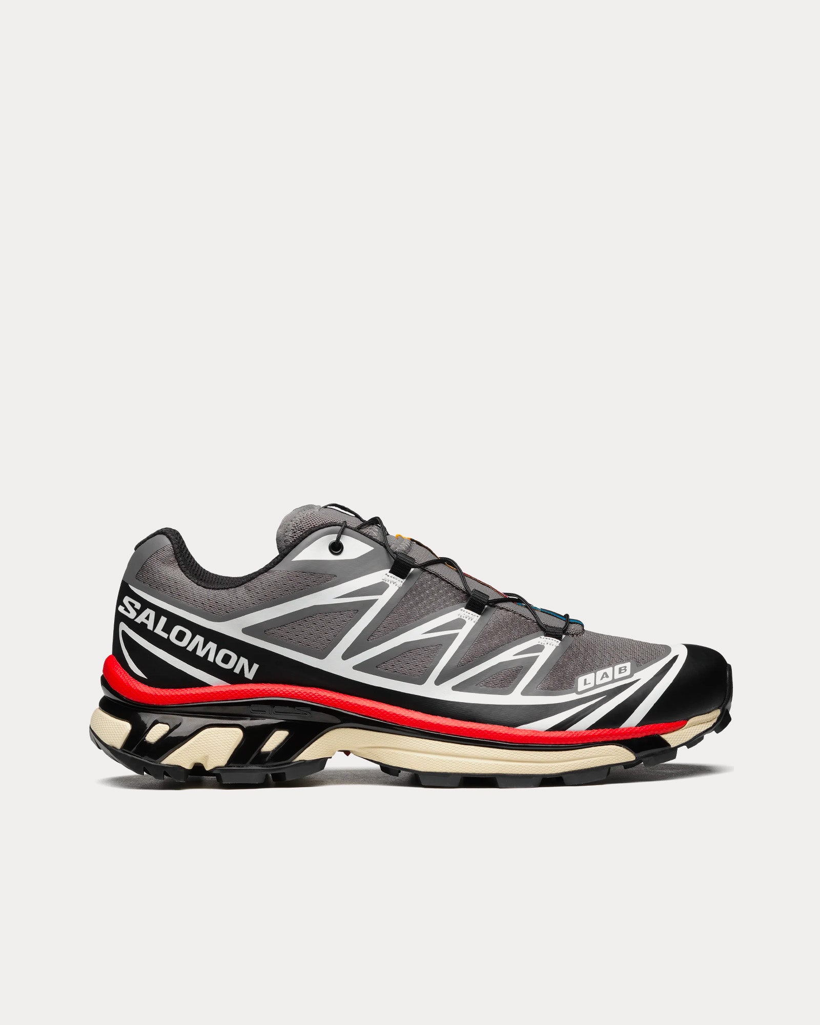 Salomon XT-6 Pewter / Black / Aurora Red Low Top Sneakers - 1