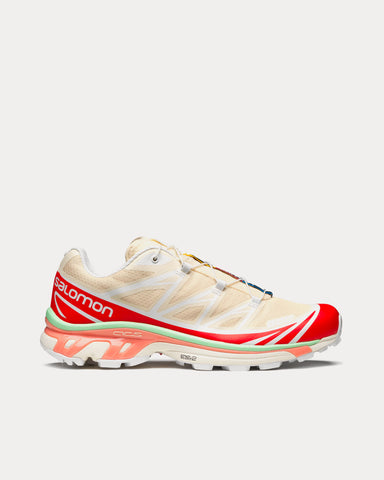 Salomon XT-6 Shortbread / Poppy Red / Green Ash Low Top Sneakers