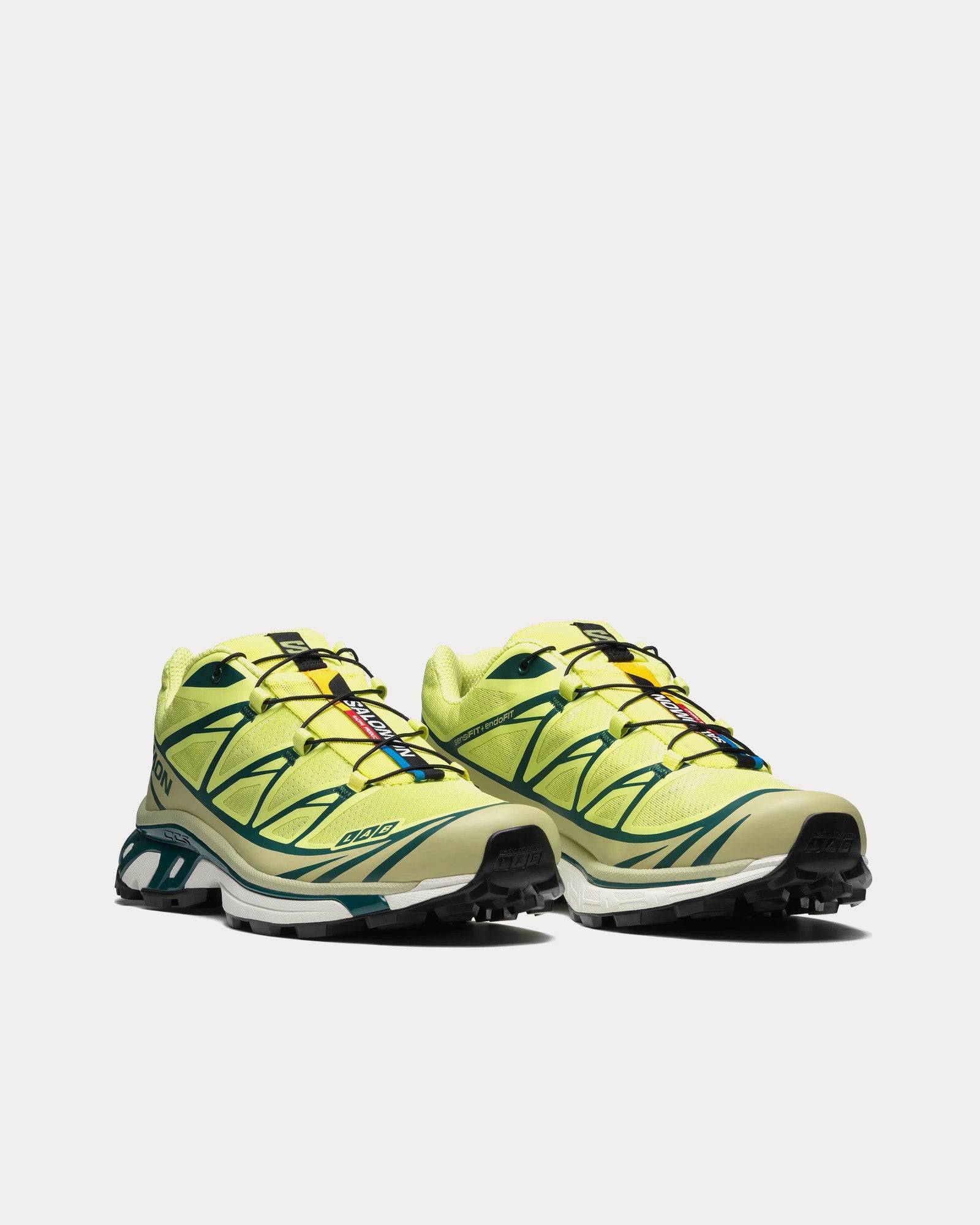 Salomon XT-6 Sunny Lime / Southern Moss / Atlantic Deep Low Top Sneakers - 3