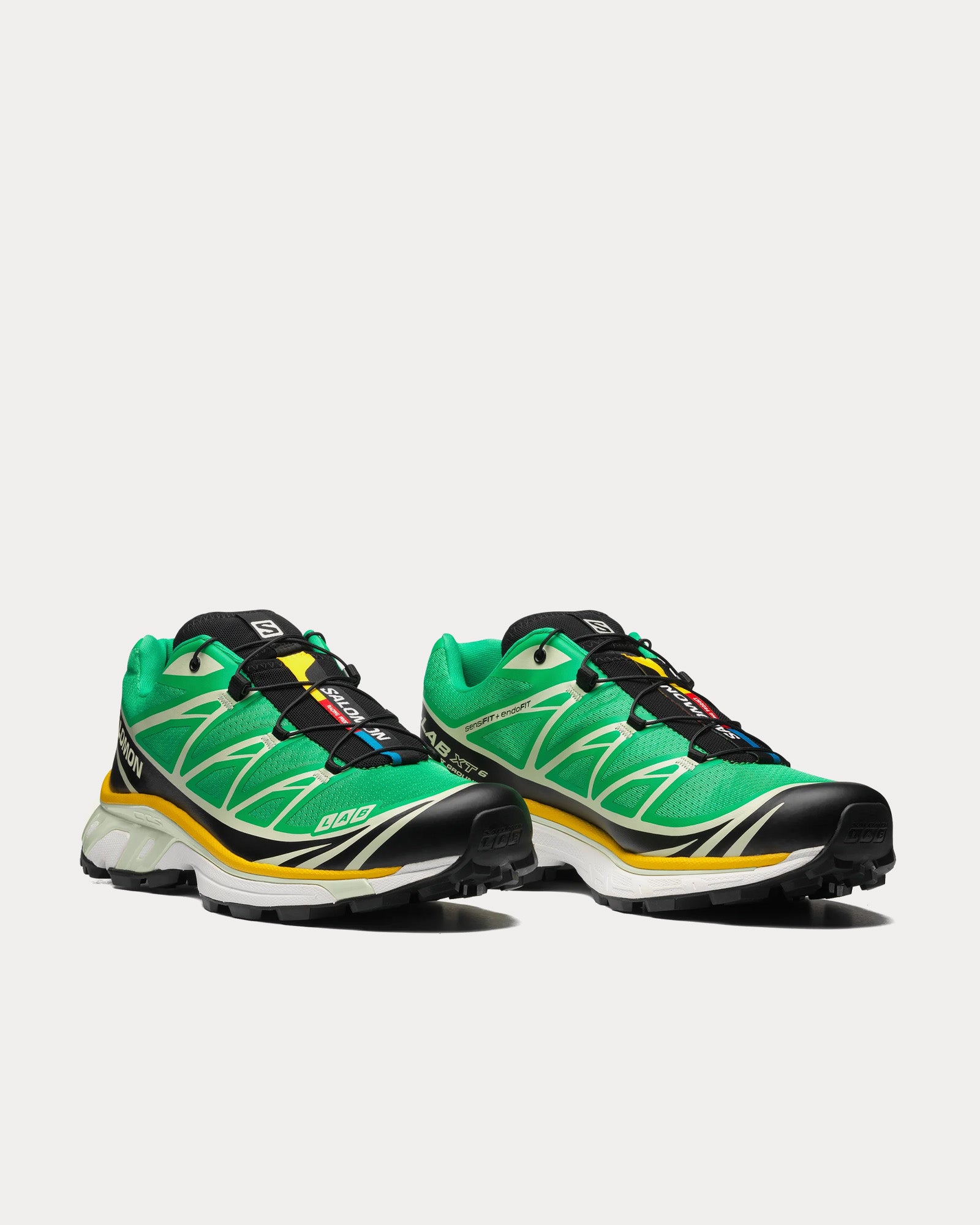 Salomon XT-6 Bright Green / Black / Sulphur Low Top Sneakers - 3