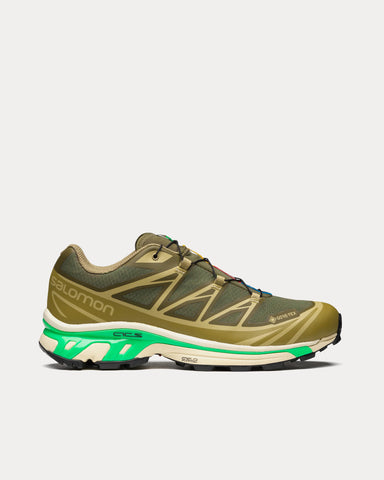 Salomon XT-6 Gore-Tex Olive Night / Dried Herb / Almond Milk Low Top Sneakers