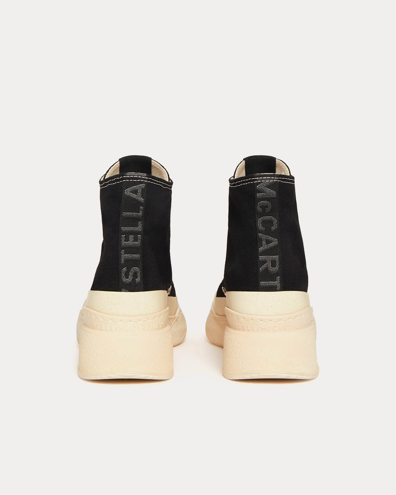 Stella McCartney Loop Canvas Black / Cream High Top Sneakers - 3