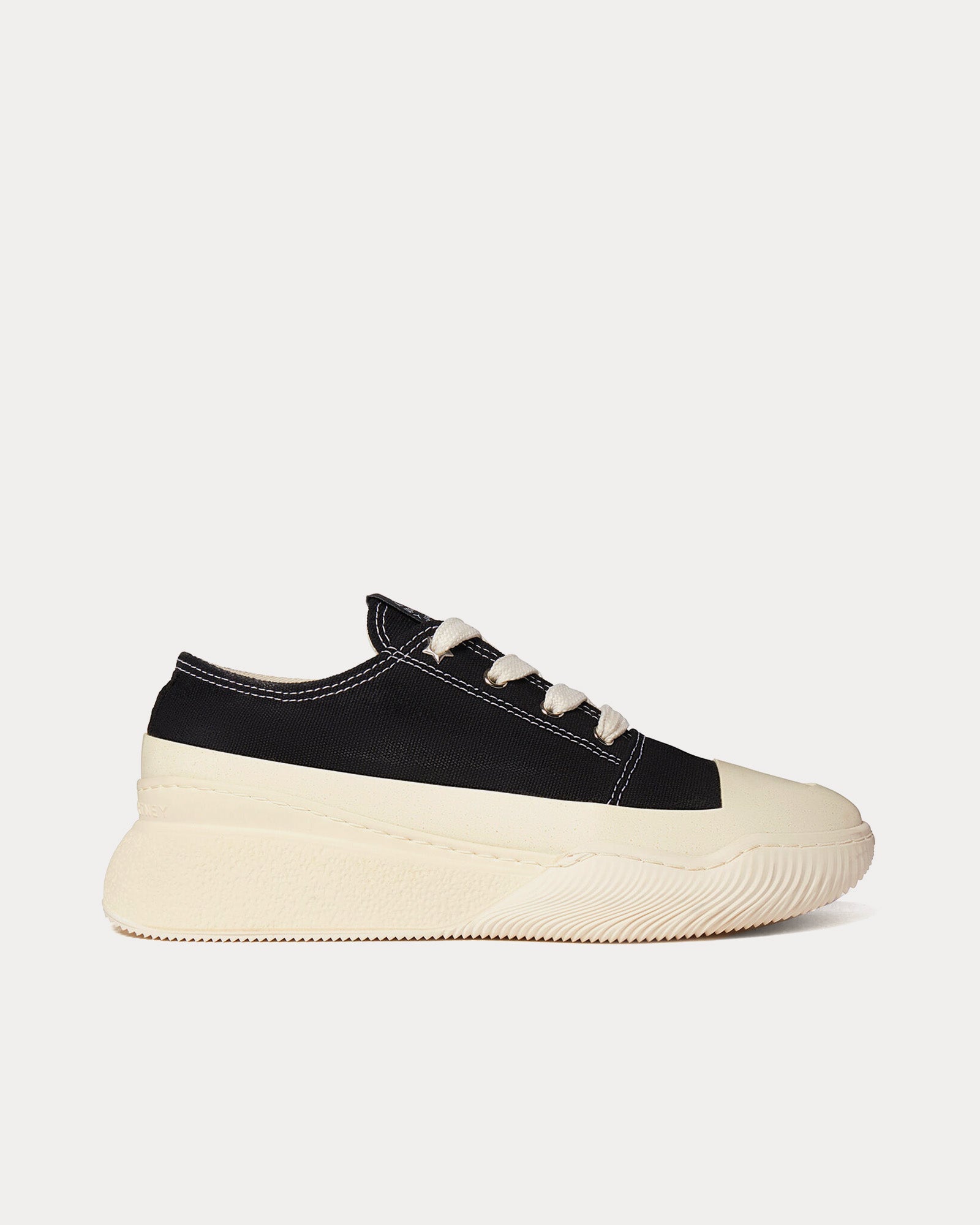 Stella McCartney Loop Canvas Black / Cream Low Top Sneakers - 1