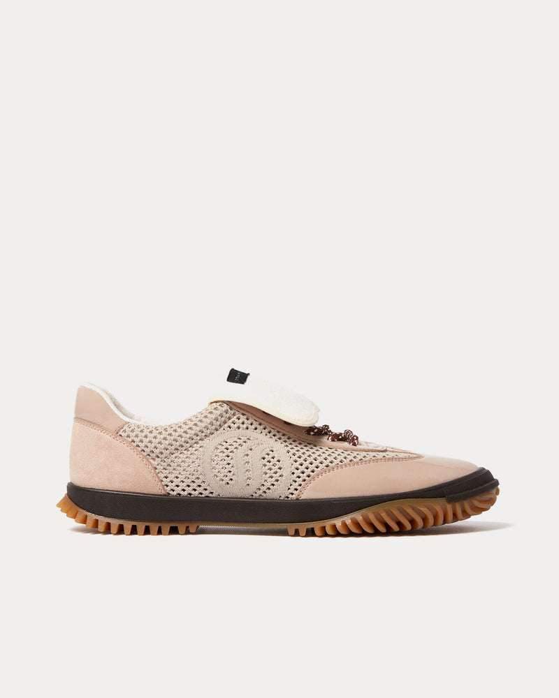 Stella McCartney S-Wave Sport Mesh-Panelled Pink Beige Low Top Sneakers - 1