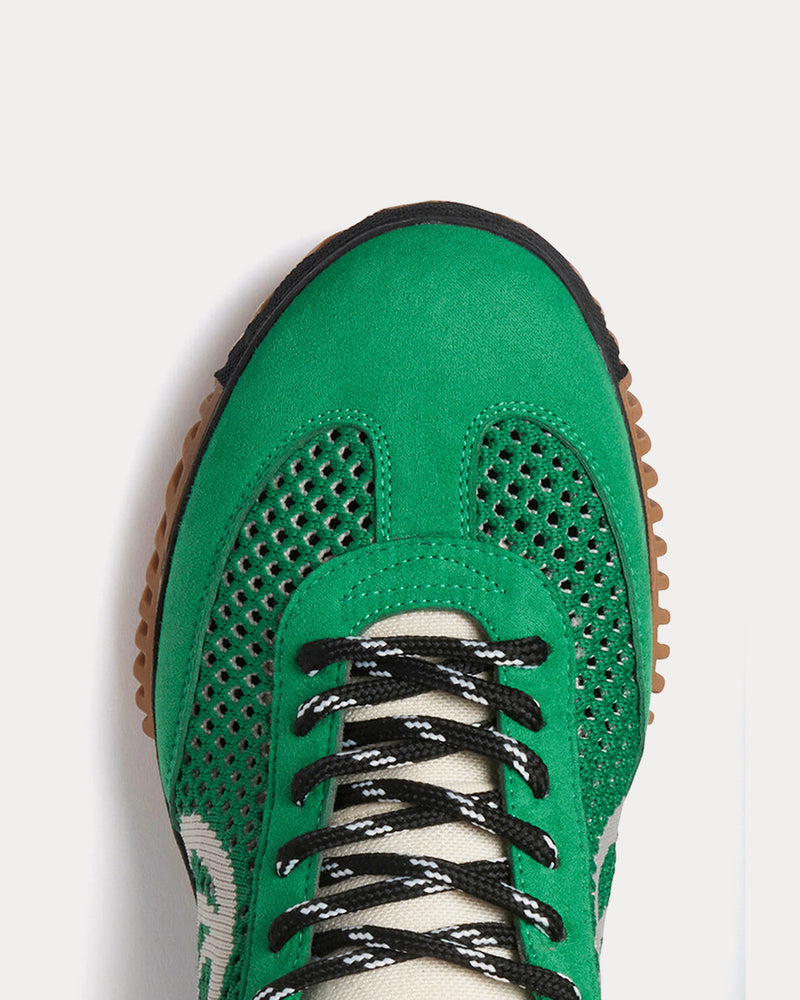 Stella McCartney S-Wave Sport Mesh Panelled Fern Green Low Top Sneakers - 5