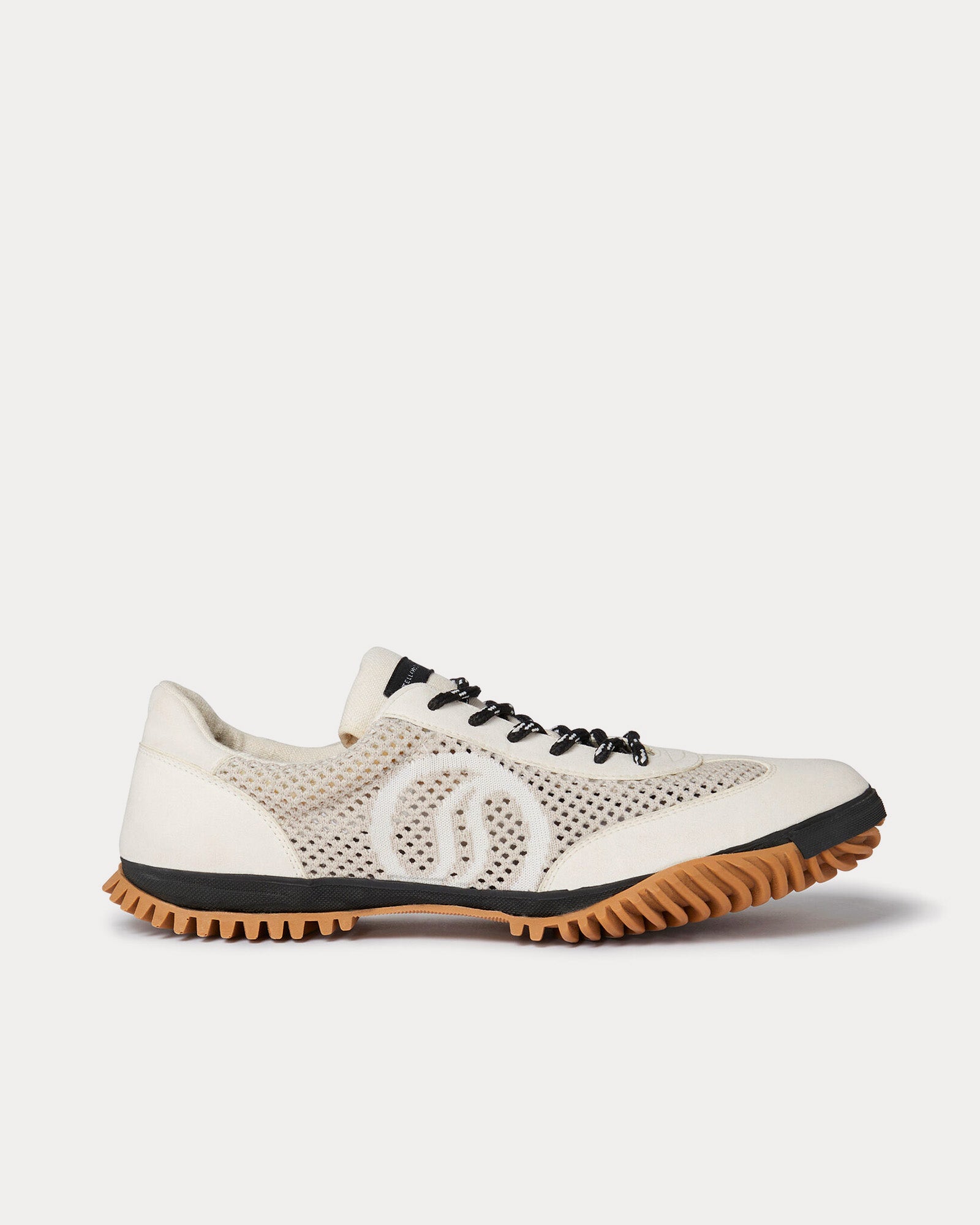 Stella McCartney S-Wave Sport Mesh Panelled Pure White Low Top Sneakers - 1