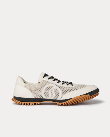 Stella McCartney S-Wave Sport Mesh Panelled Pure White Low Top Sneakers