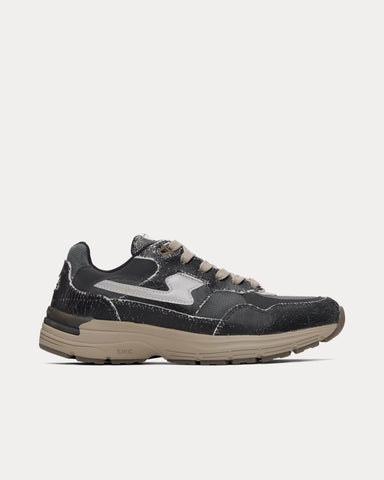 Stepney Workers Club Amiel S-Strike Geo-Merged Cordura Black Low Top Sneakers