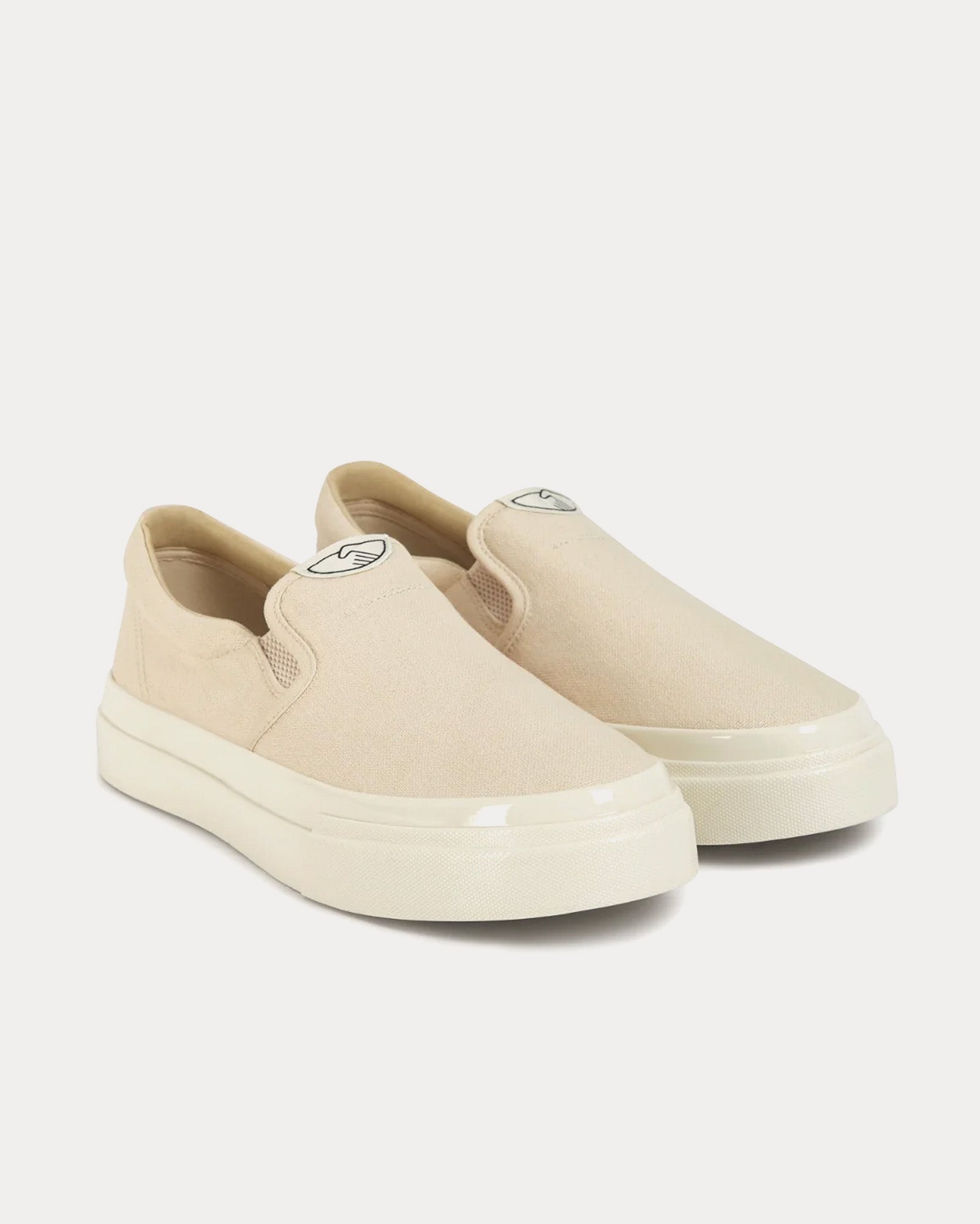 Stepney Workers Club Lister Canvas Ecru Slip On Sneakers - 3