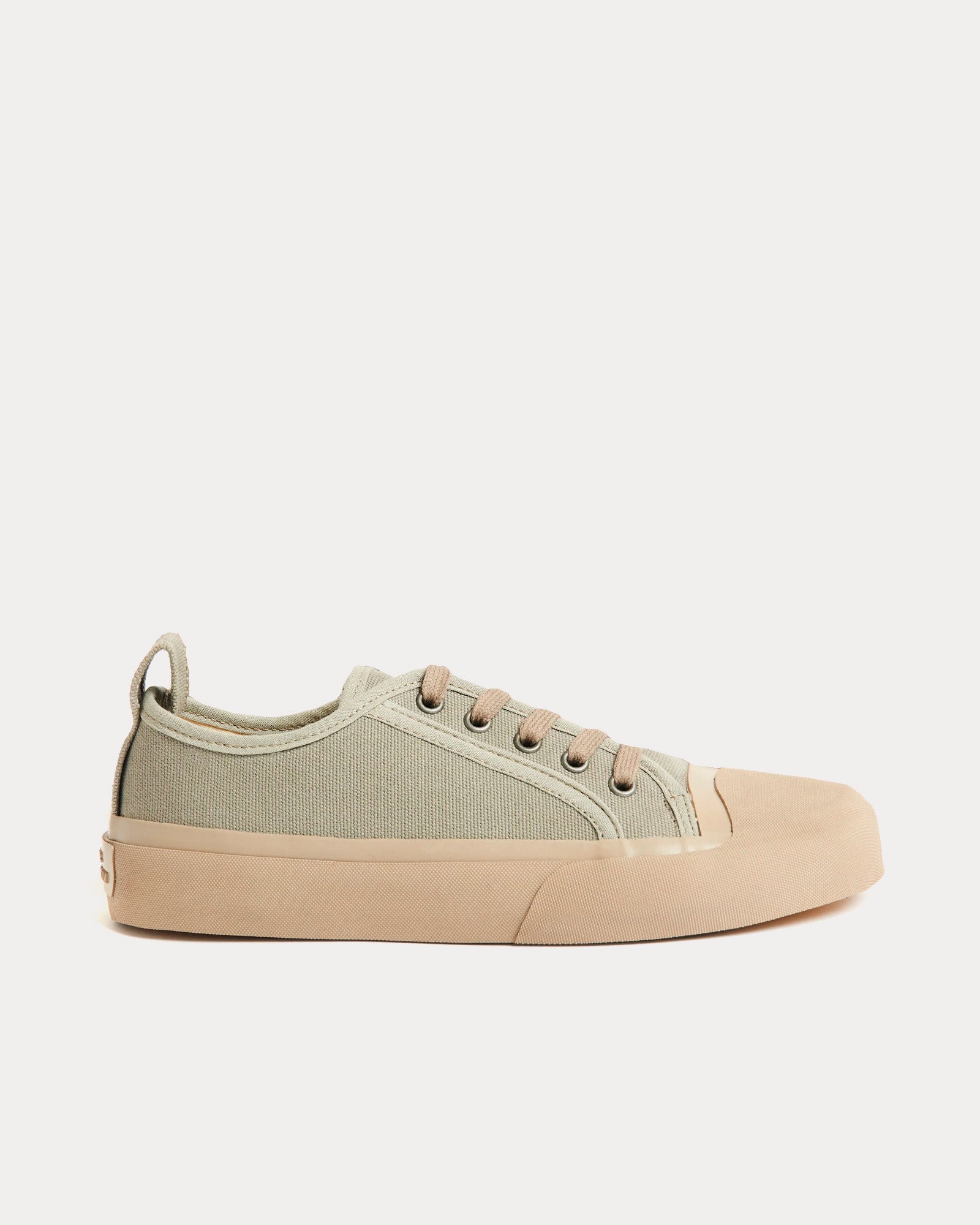 Studio Nicholson Byrd Canvas Khaki Low Top Sneakers - 1