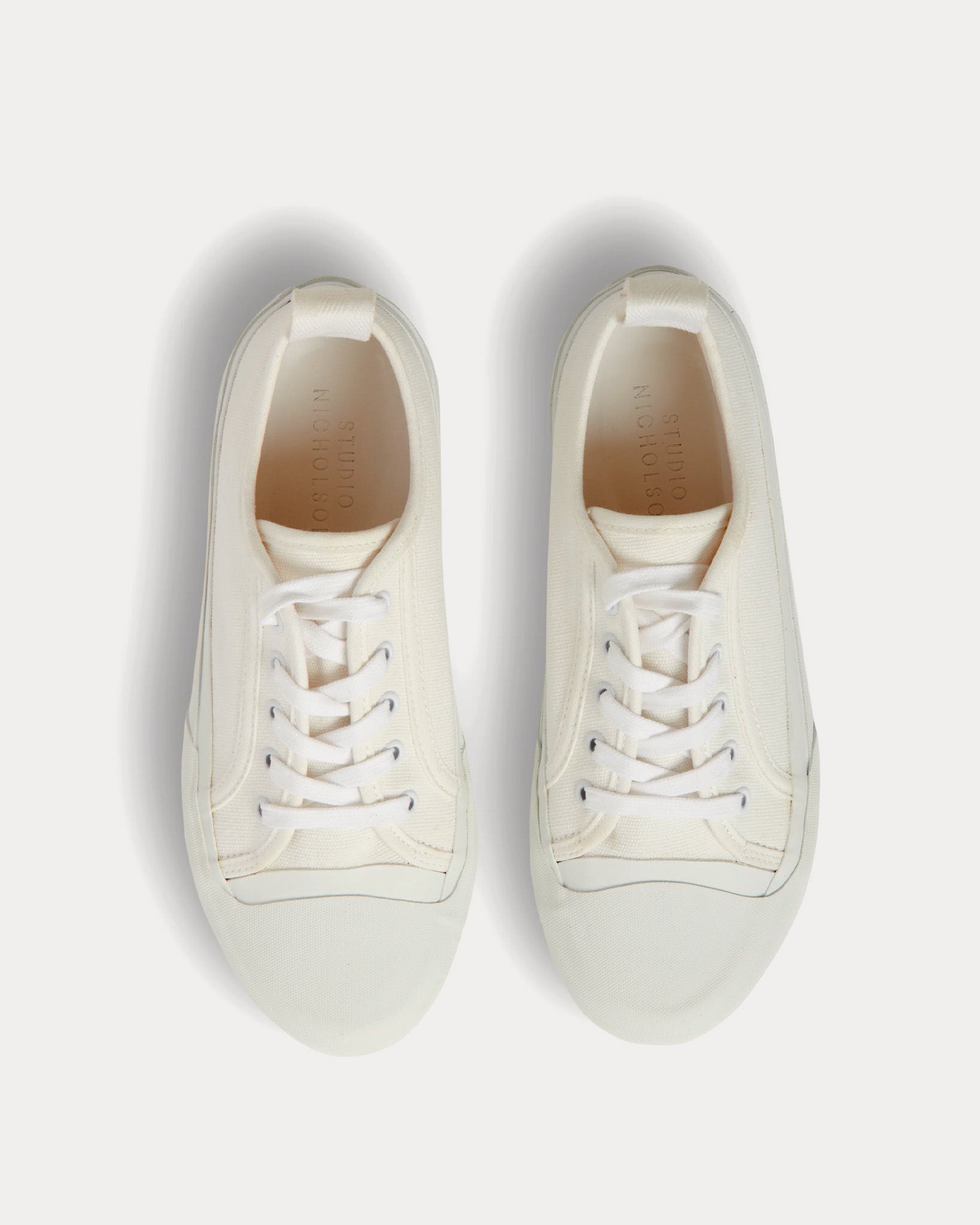 Studio Nicholson Byrd Canvas Cream Low Top Sneakers - 2