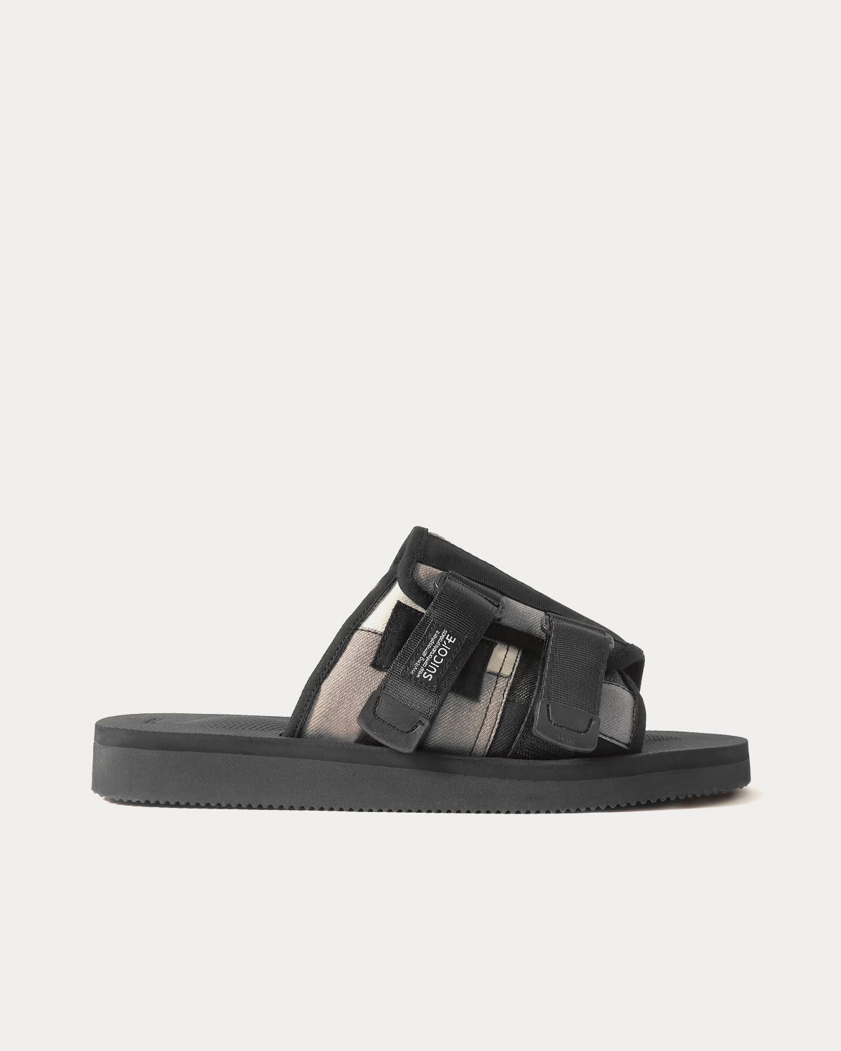 Suicoke KAW-VS Webbing and Suede-Trimmed Denim Black Sandals - Sneak in  Peace