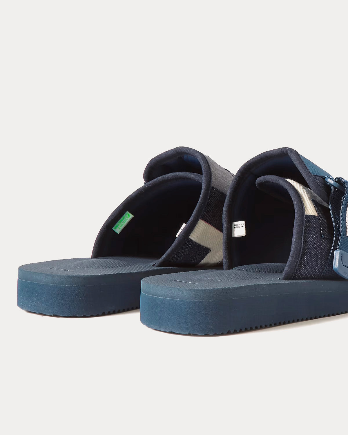 Suicoke KAW-VS Webbing and Suede-Trimmed Denim Blue Sandals - 2