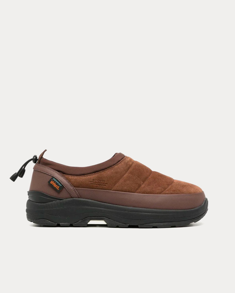 Suicoke PEPPER-mod-sev Suede Brown Slip On Sneakers - 1