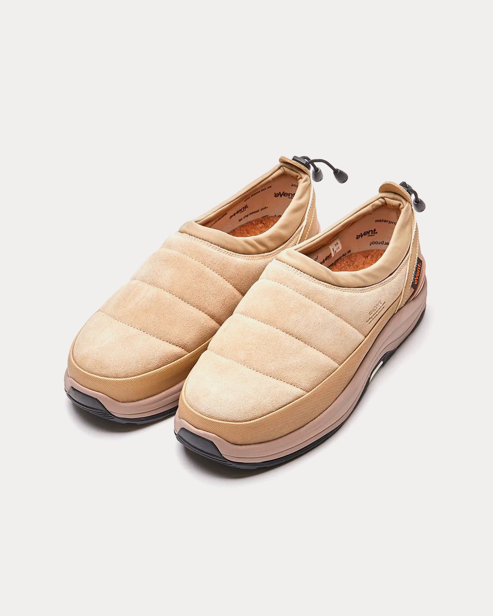 Suicoke PEPPER-mod-sev Suede Beige Slip On Sneakers - 3