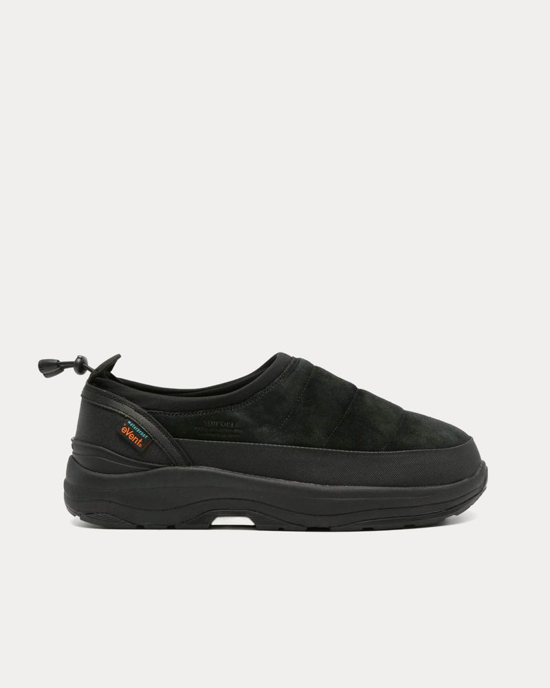 Suicoke PEPPER-mod-sev Suede Black Slip On Sneakers - 1