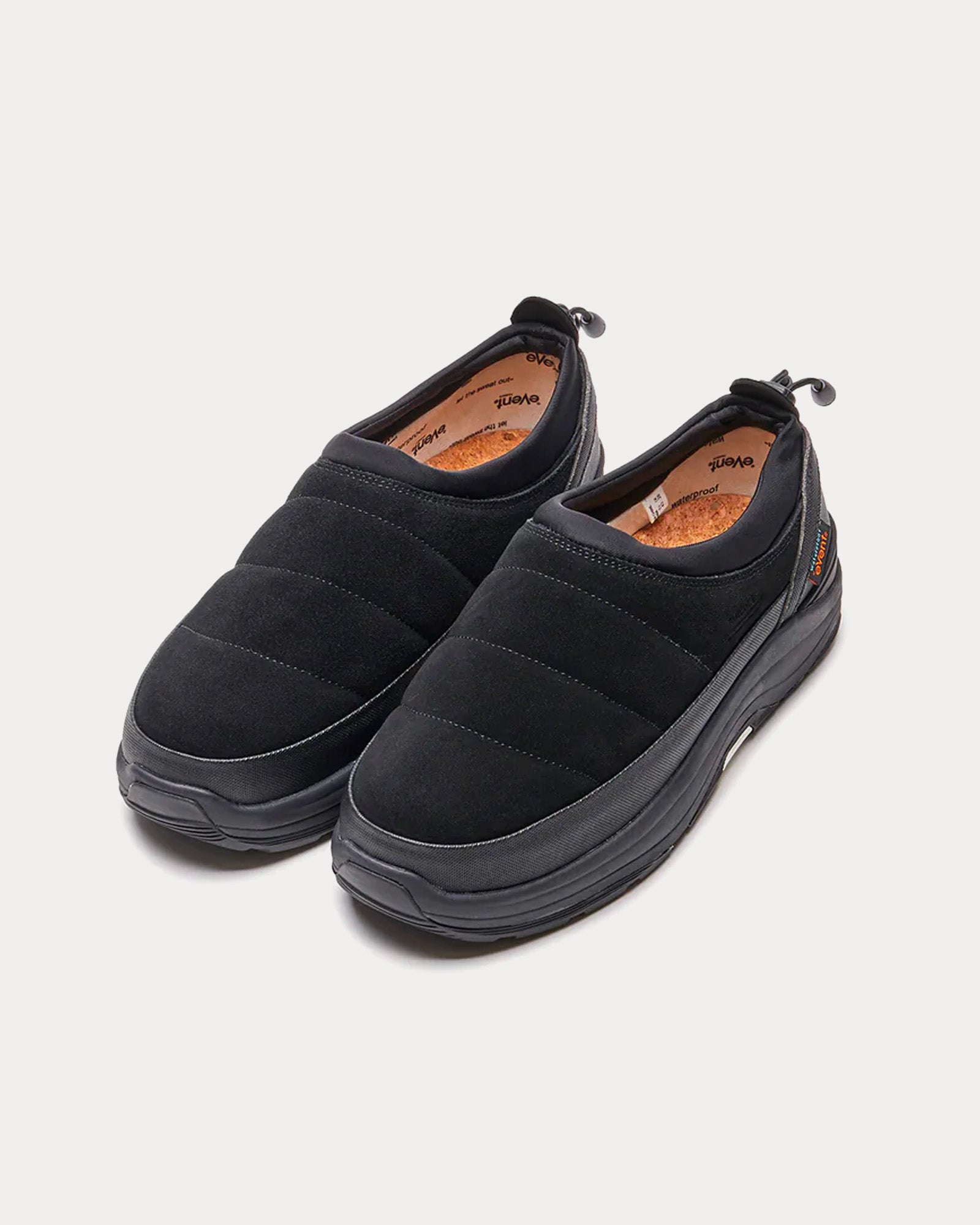 Suicoke PEPPER-mod-sev Suede Black Slip On Sneakers - 3