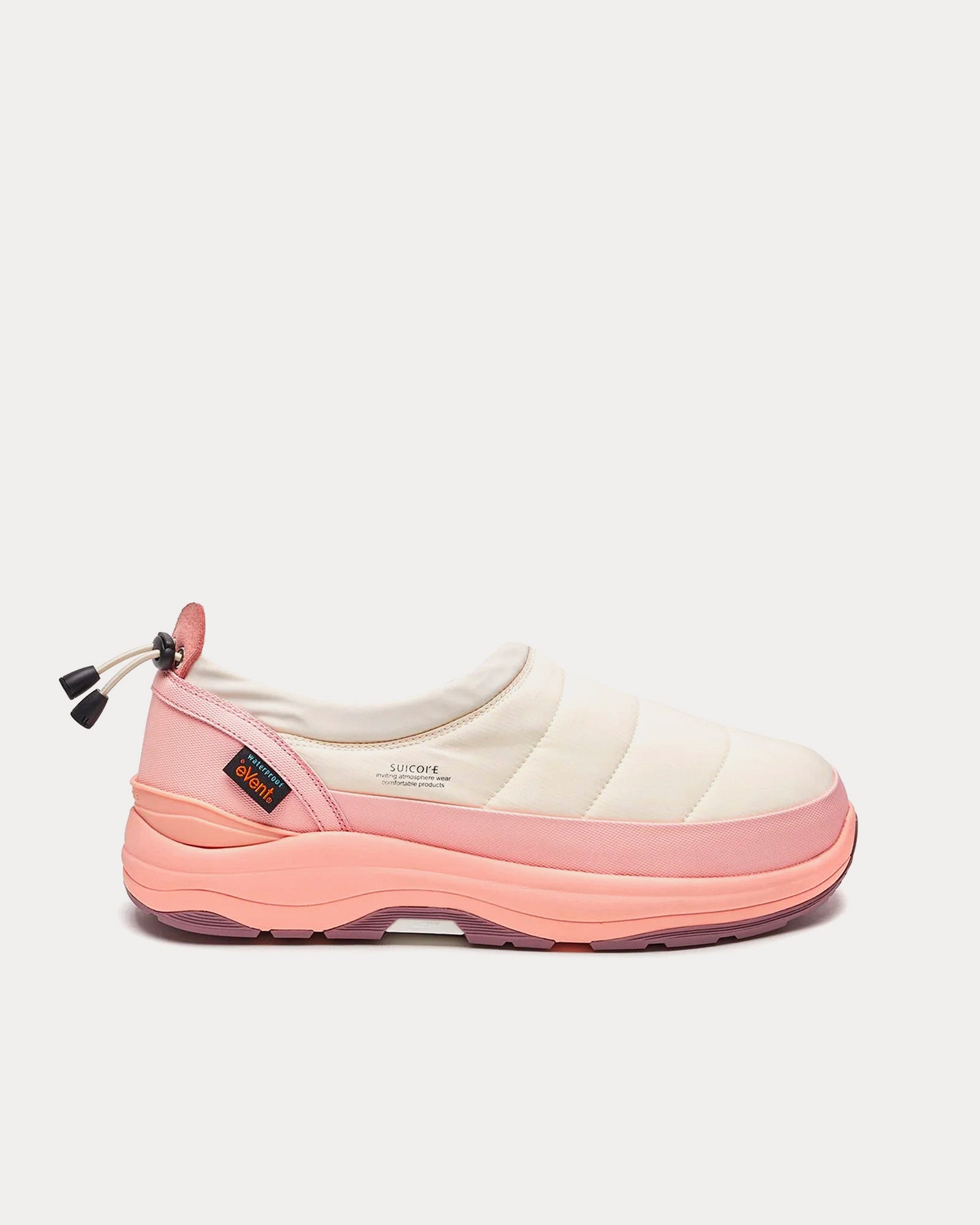 Suicoke PEPPER-mod-ev Ivory / Pink Slip On Sneakers - 1