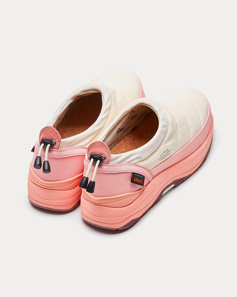 Suicoke PEPPER-mod-ev Ivory / Pink Slip On Sneakers - 4