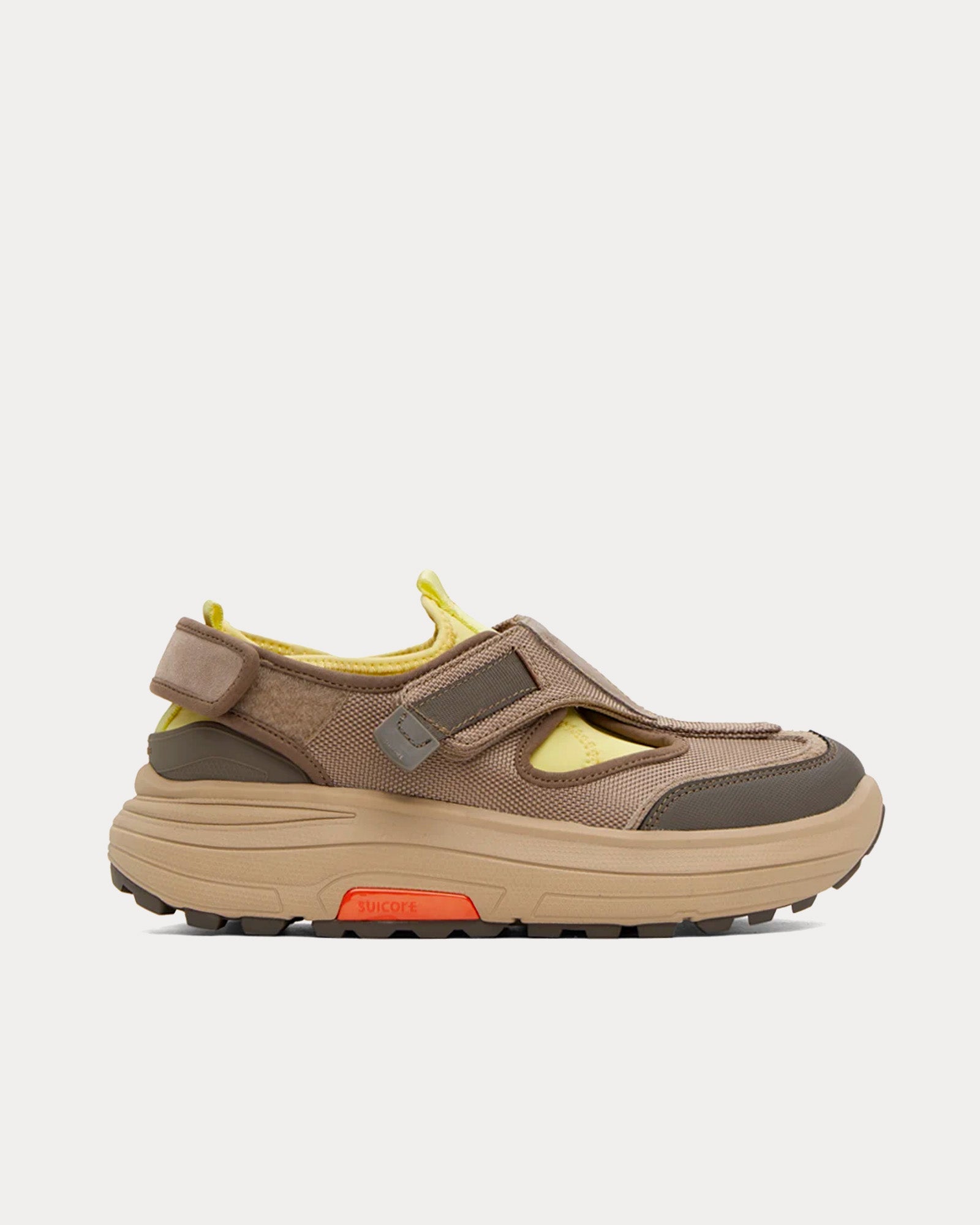 Suicoke Tred Beige / Yellow Slip On Sneakers - 1