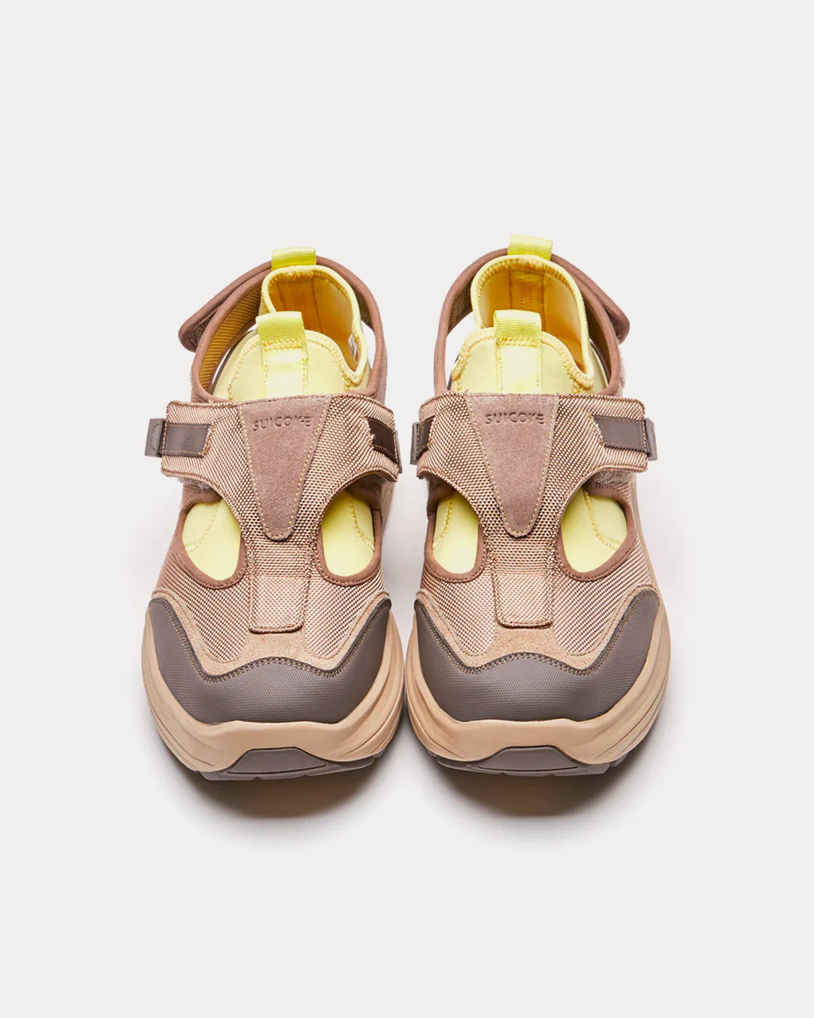 Suicoke Tred Beige / Yellow Slip On Sneakers - 2