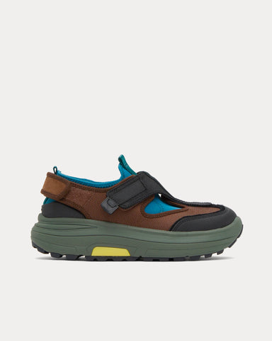 Suicoke Tred Brown / Green Slip On Sneakers