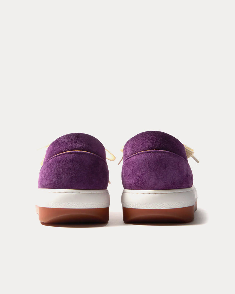 Sunnei Dreamy Suede Aubergine Low Top Sneakers - 2