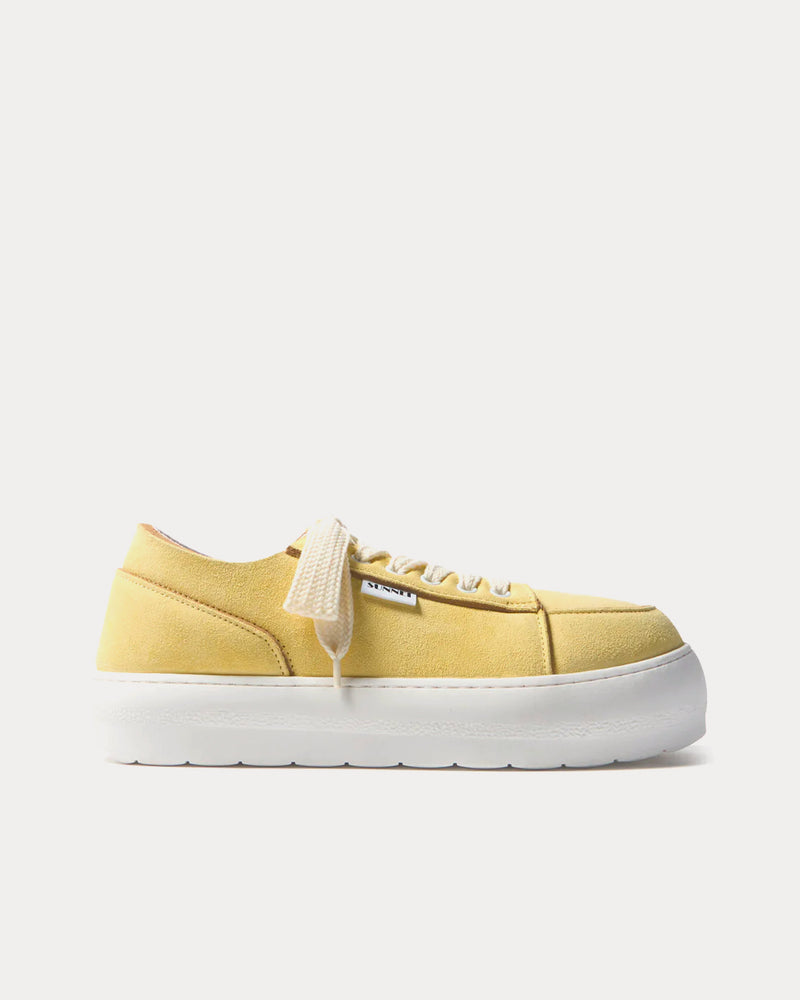 Sunnei Dreamy Suede Light Yellow Low Top Sneakers - 1