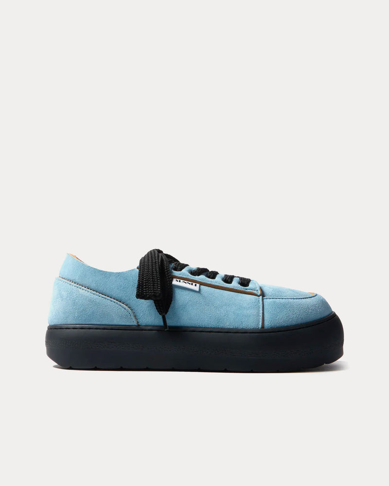 Sunnei Dreamy Suede Light Sky Blue Low Top Sneakers - 1