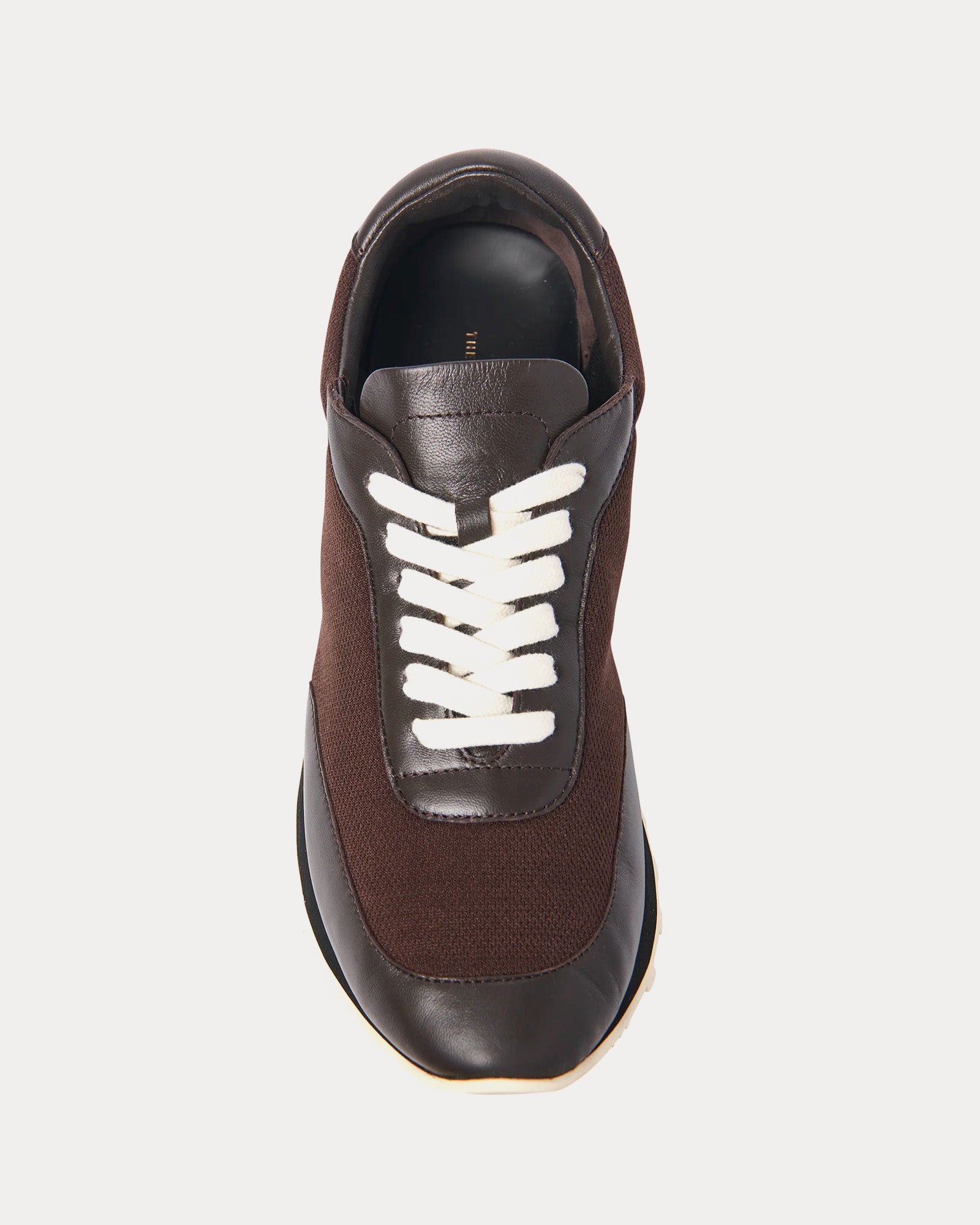 The Row Owen Runner Leather & Mesh Brown / Black / Milk Low Top Sneakers - 2