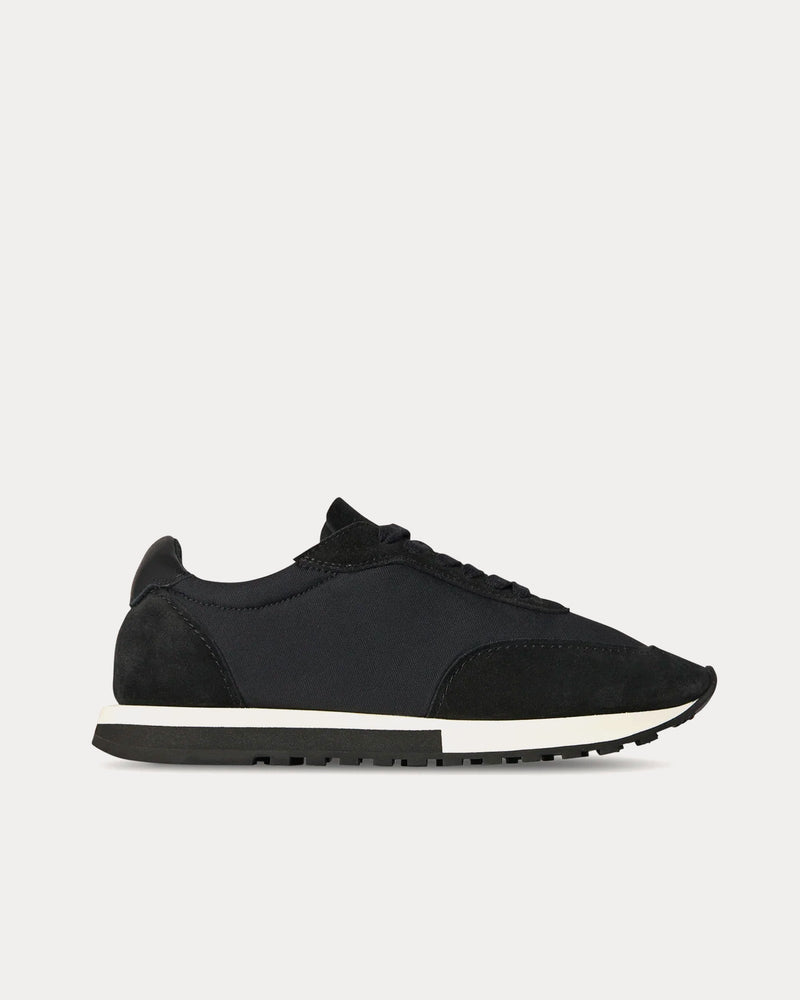 The Row Owen Runner Suede & Nylon Black Low Top Sneakers - 1