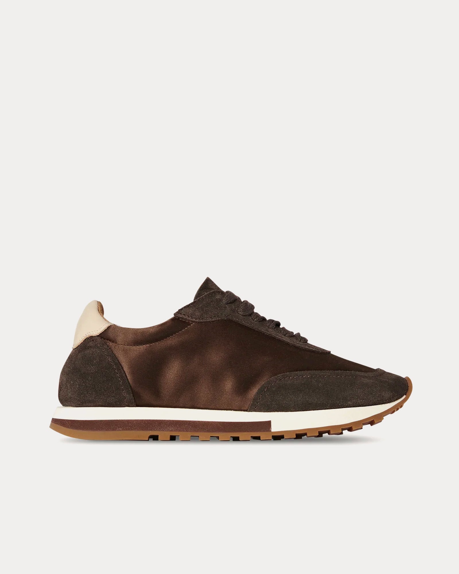 The Row Owen Runner Suede & Nylon Brown / Brown Low Top Sneakers - 1