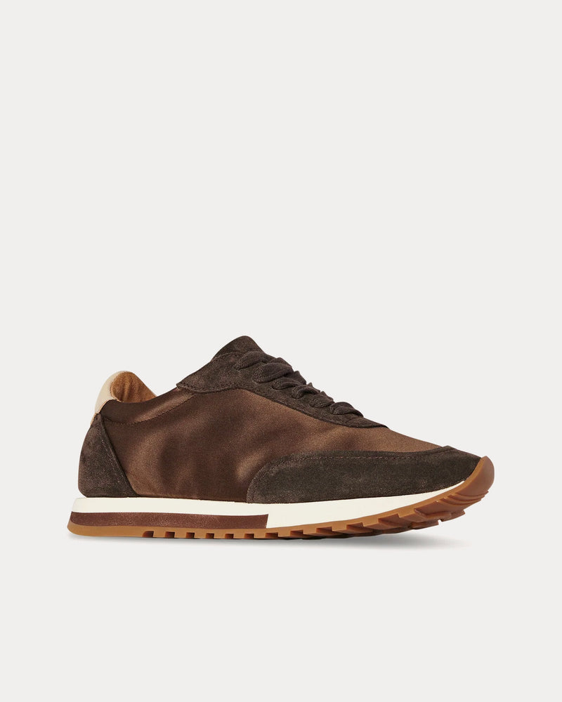 The Row Owen Runner Suede & Nylon Brown / Brown Low Top Sneakers - 3