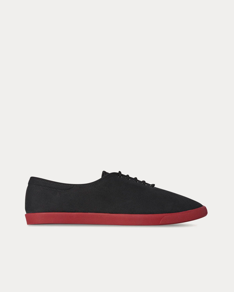 The Row Sam Canvas Black / Rubino Low Top Sneakers - 1