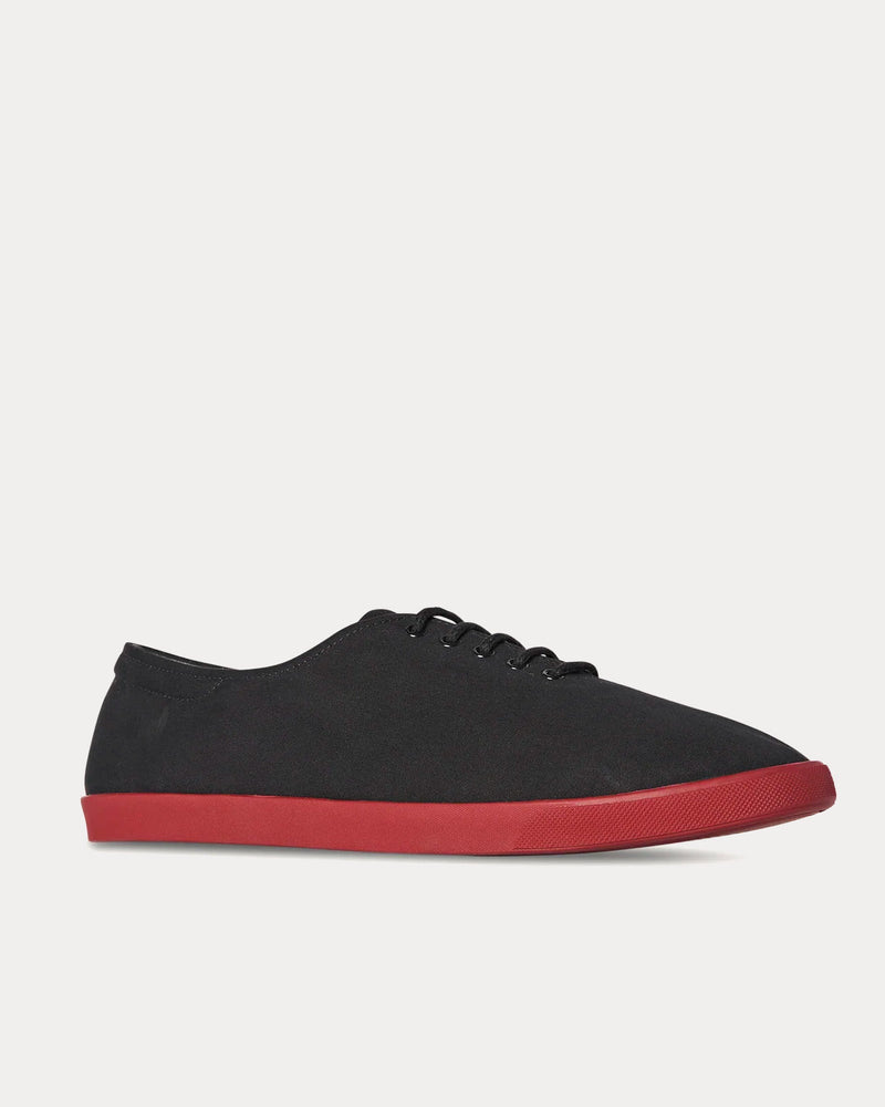 The Row Sam Canvas Black / Rubino Low Top Sneakers - 3