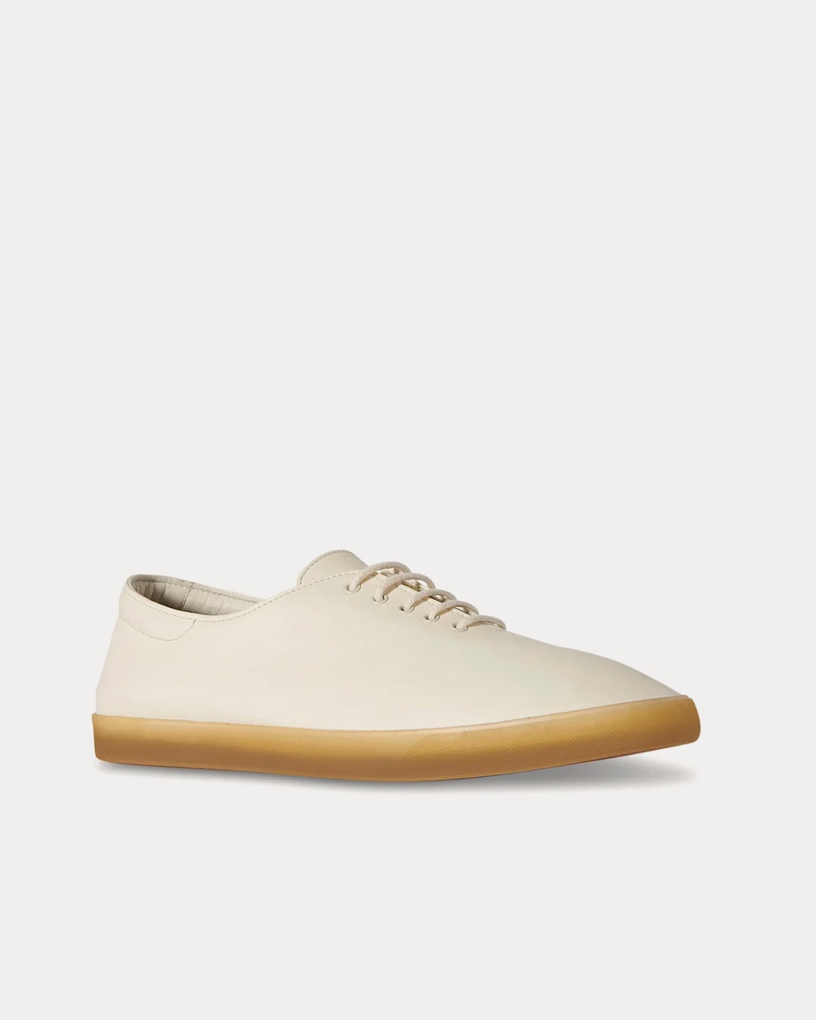 The Row Sam Leather Creme / Honey Low Top Sneakers - 3