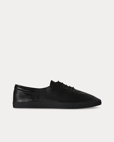 The Row Sam Leather Black / Black Low Top Sneakers