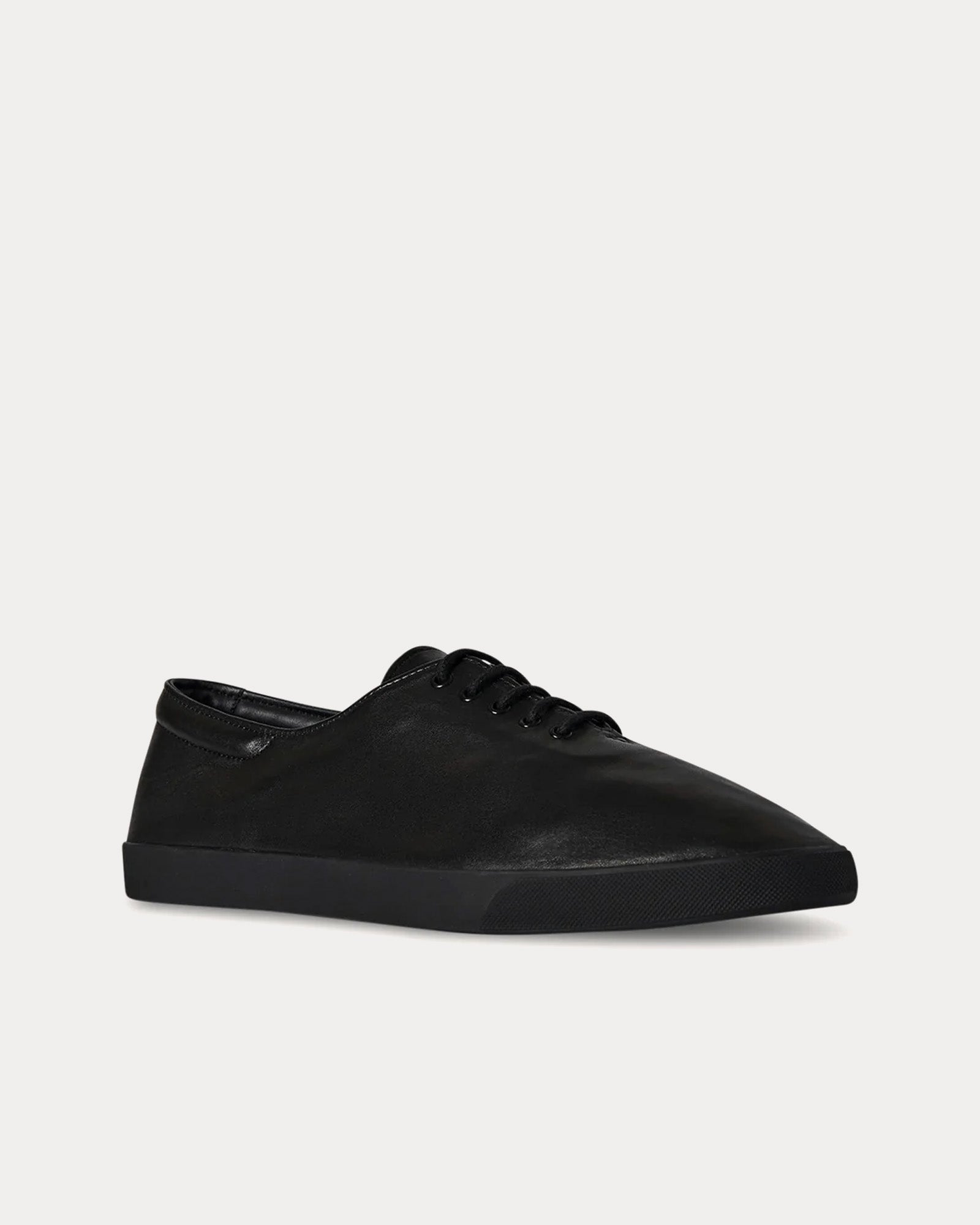 The Row Sam Leather Black / Black Low Top Sneakers - 2