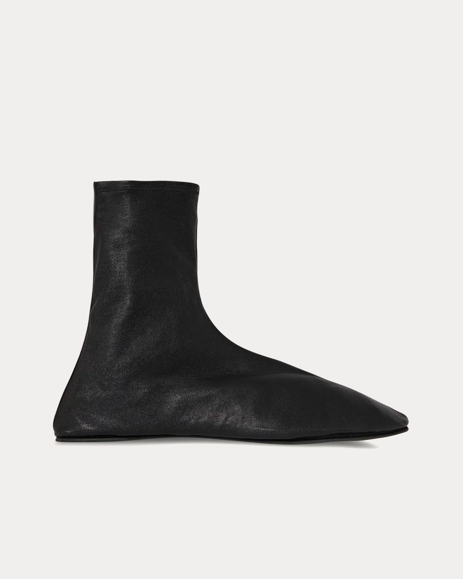 The Row Sock Leather Black Boots - 1