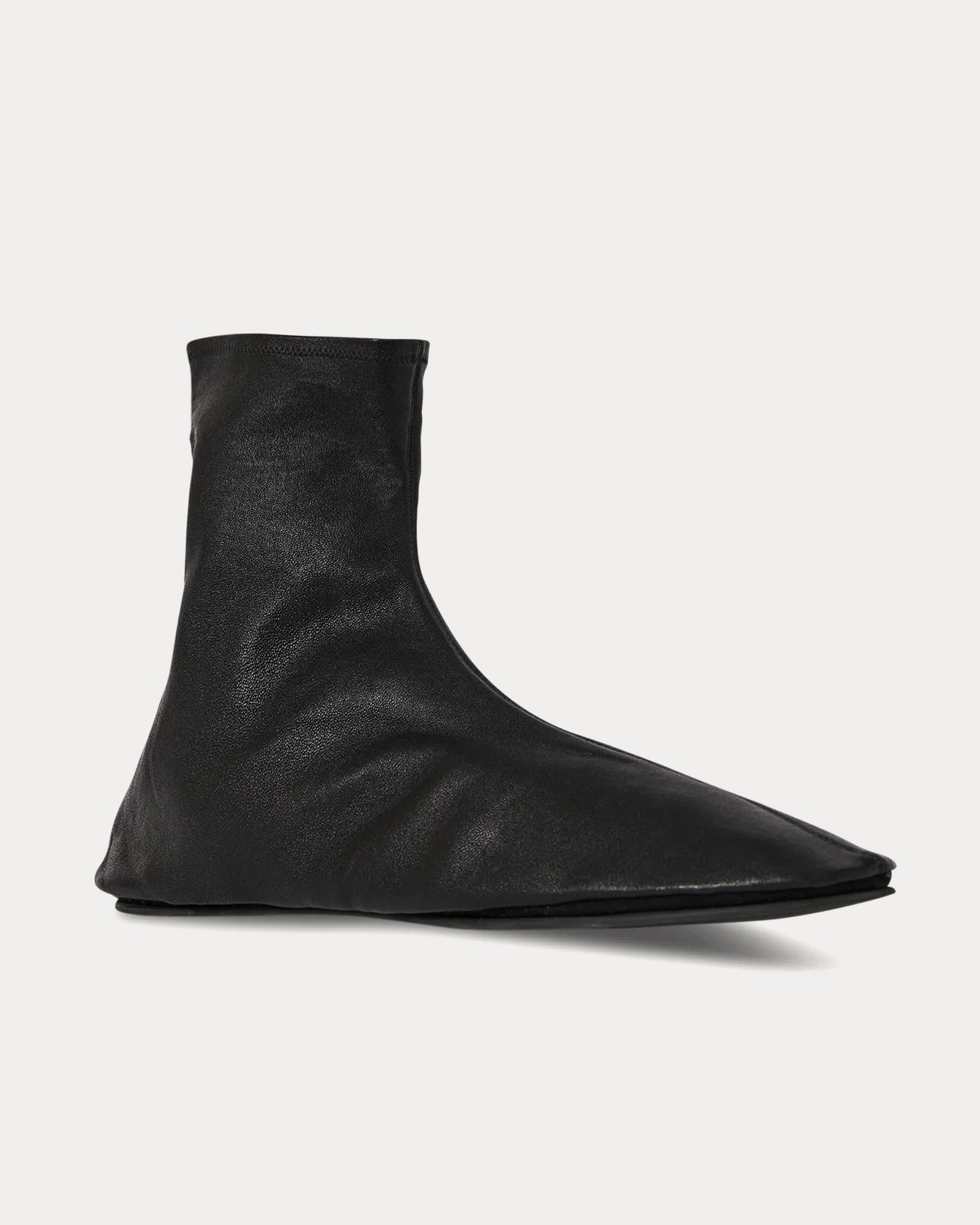 The Row Sock Leather Black Boots - 3