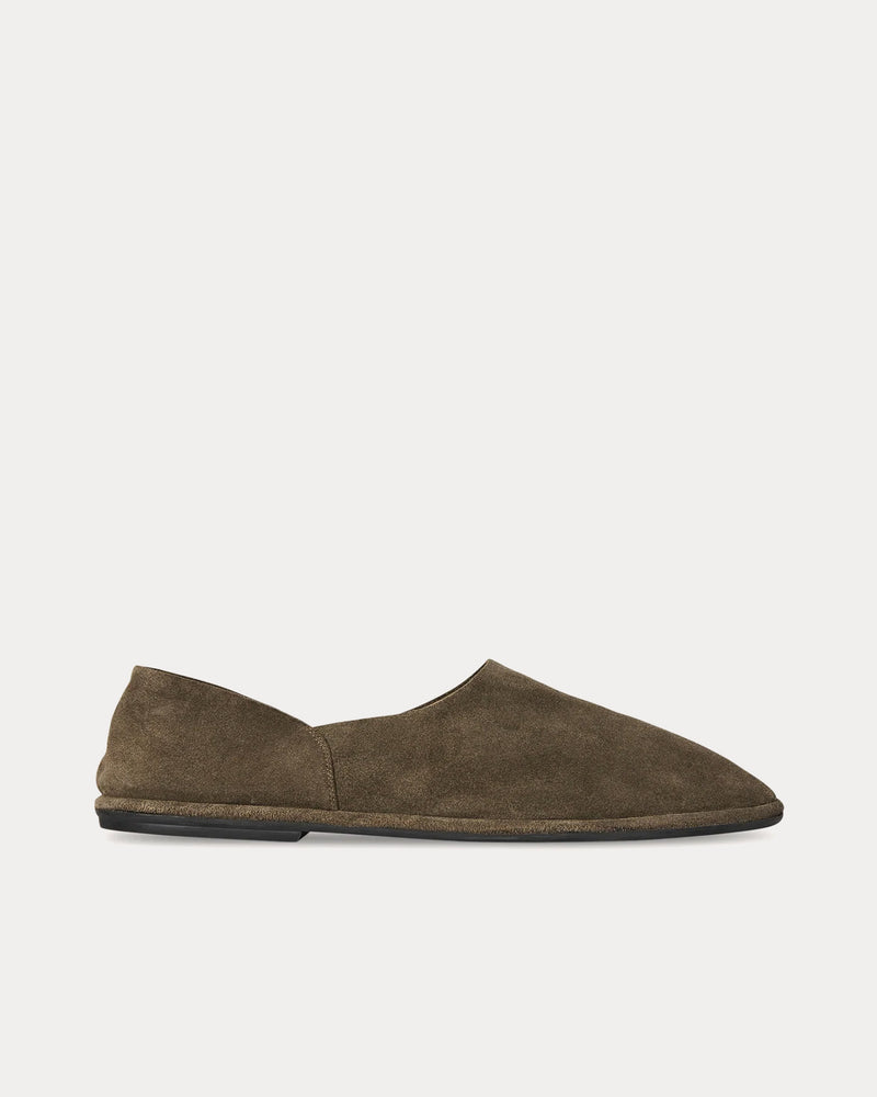 The Row Canal Suede Ash Slip Ons - 1